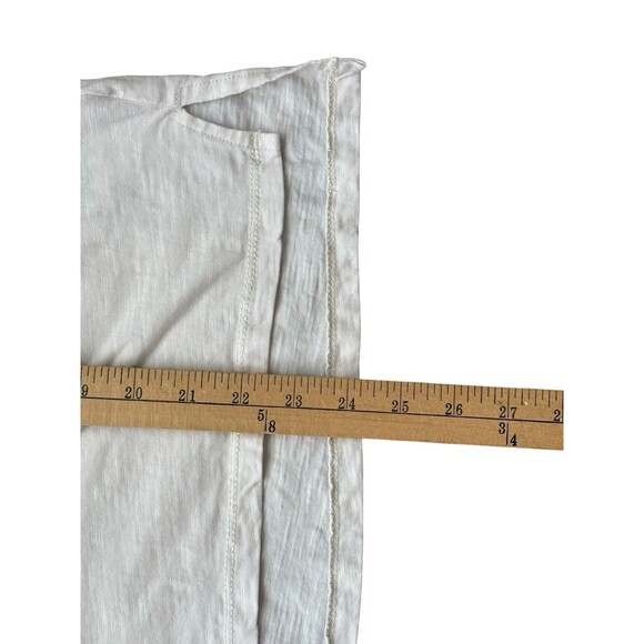 Anthropologie Pilcro Women’s Ruffle Short Sleeve V-Neck Top Sz XS Cream Oversize - Picture 12 of 15